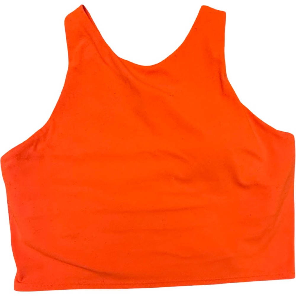 Athleta Orange Scoop-Neck Crop Tank – Size M (Preowned, Missing Pad)